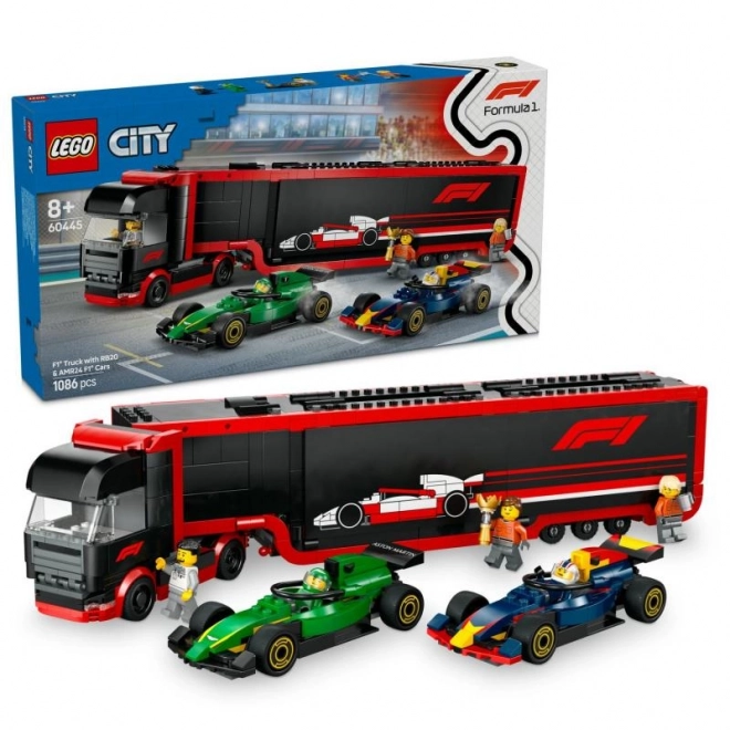 LEGO® City 60445 Kamion F1® s vozy F1® RB20 i AMR24