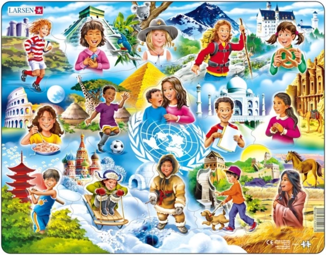 LARSEN puzzle Djeca u svijetu 15 dijelova