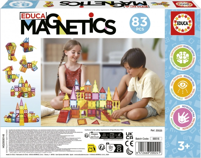 EDUCA Magnetski komplet Magnetics s 83 dijela