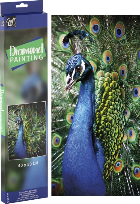 GRAFIX Dijamantno slikanje Paun 40x50cm