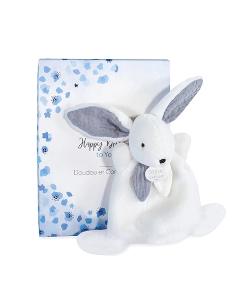 Doudou Poklon kutija plava - mini zeko 17 cm
