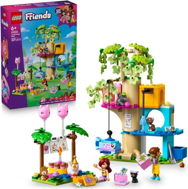 Lego Friends mačja rođendanska zabava i kućica na drvetu