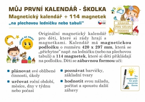 Magnetski kalendar - Vrtić 114 magnetskih komada