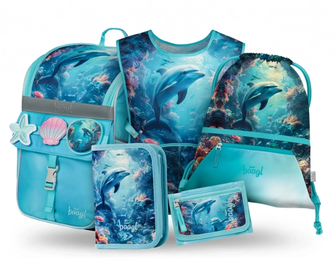 Baagl set školskih potrepština Zippy Delfin