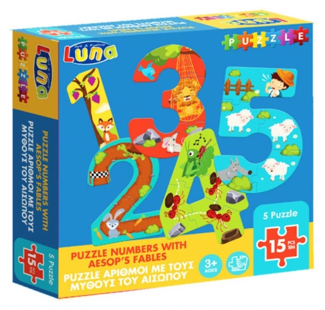 Luna Puzzle s brojevima i Ezopovim bajkama za djecu