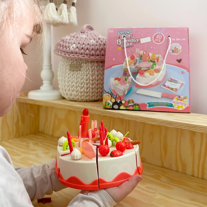 Rođendanska torta Woopie za rezanje s voćem i svijećama - 40 dijelova