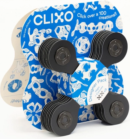 Dizajnerski paket Clixo magnetski blokovi, crni