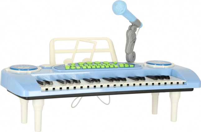 Interaktivni dječji klavijaturistički instrument s mikrofonom – plavi