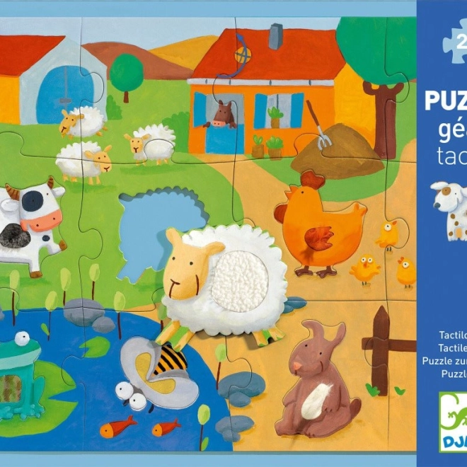 Djeco taktilne puzzle farma