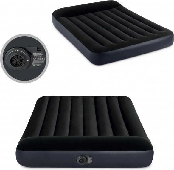 Nafukovani madrac s integriranom pumpom i jastukom INTEX 191 × 137 × 25 cm Dura-Beam