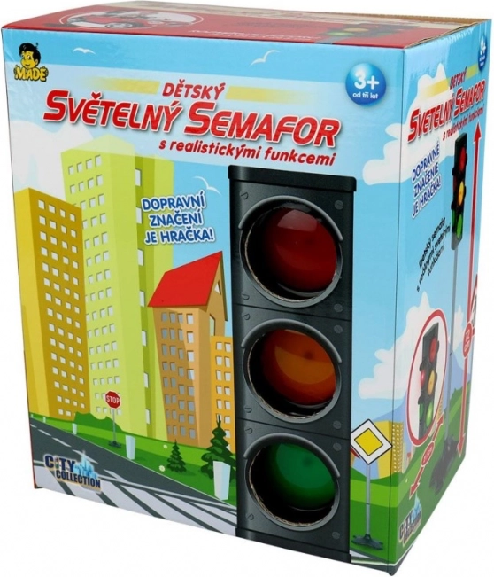 Semafor na baterije s realističnim funkcijama