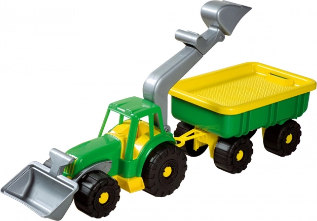 Androni traktorski utovarivač s prikolicom Power Worker 58 cm – Zelena