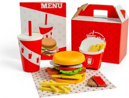 Bigjigs Toys Set Burger i Pomfrit za Djecu