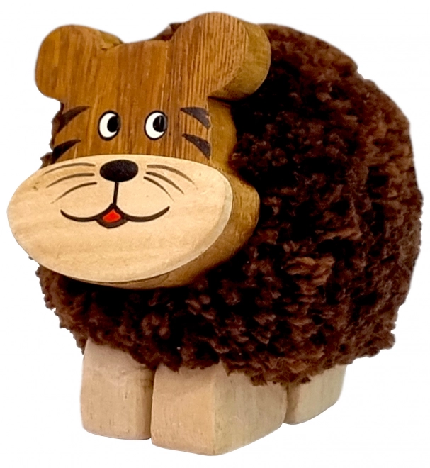 Drvena figurica XL Tigar s pomponom