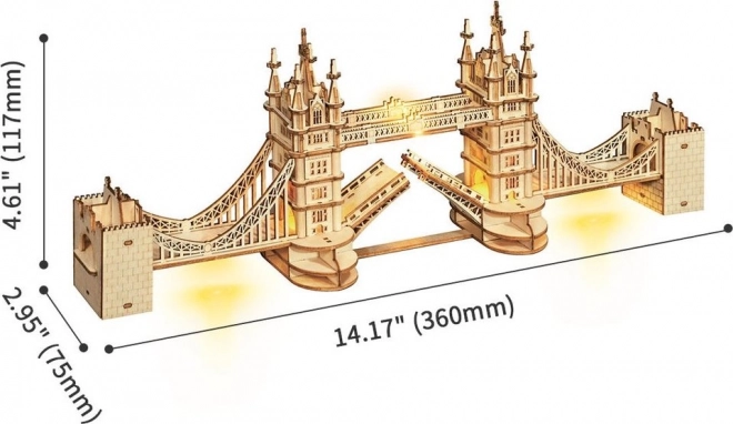 RoboTime drvene 3D puzzle most Tower Bridge svjetleći
