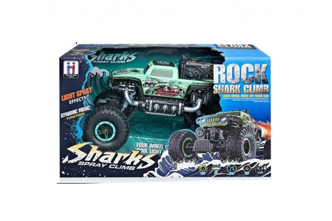 RC auto Rock Shark zelene