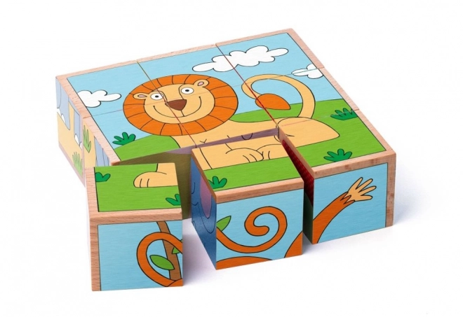 Kockaste puzzle egzotične životinje