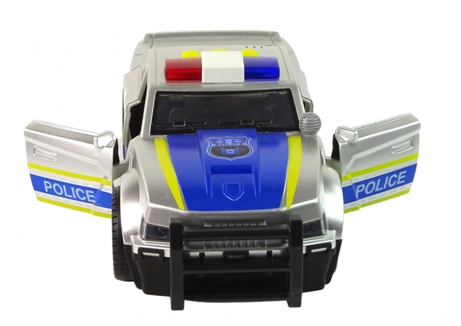 Policijski auto 1:14 Svjetla Zvuk Srebrna