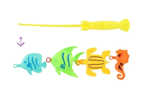 Igra riba/ribar sa štapom 26cm plastika 5 boja na karti 15,5x49x2cm