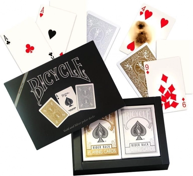 Bicycle Prestige – set 2 poker karata Gold & Silver
