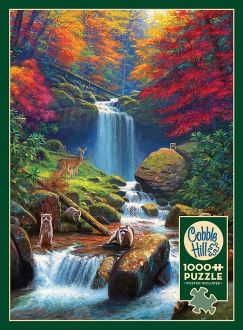 Puzzle Tajanstveni vodopadi u jesen 1000 dijelova
