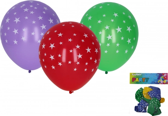 Napuhávajući baloni s otiskom zvijezda - set 5 kom