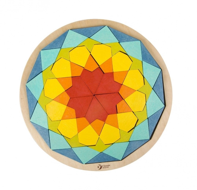 Montessori puzzle mandala - uzorci, oblici i boje