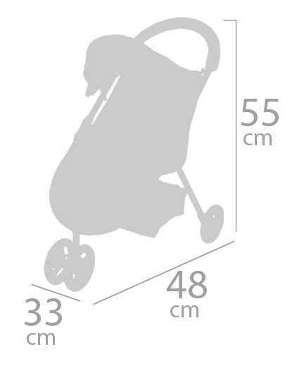 DeCuevas 90243 Sportska kolica za lutke trokolica DIDI 2021 - 55 cm