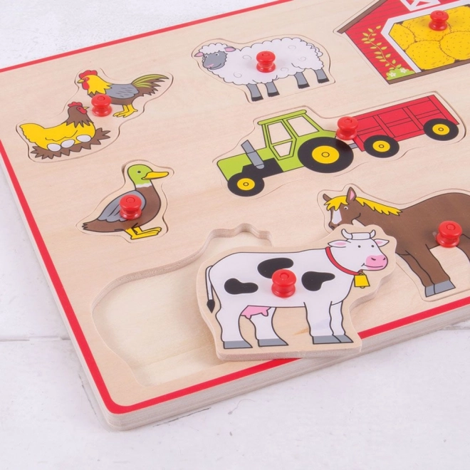 Umetni puzzle Farma Bigjigs Toys