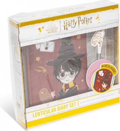 lentikularni dnevnik set Harry Potter s kemijskom olovkom, naljepnicama i ljepljivim papirićima
