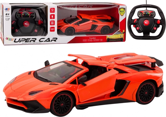 RC trkaći automobil s otvarajućim vratima 1:12 Narančasti