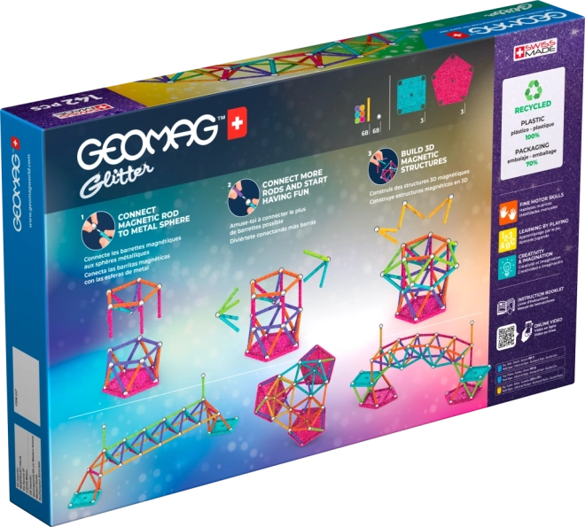 Geomag Glitter set za slaganje 142 dijela