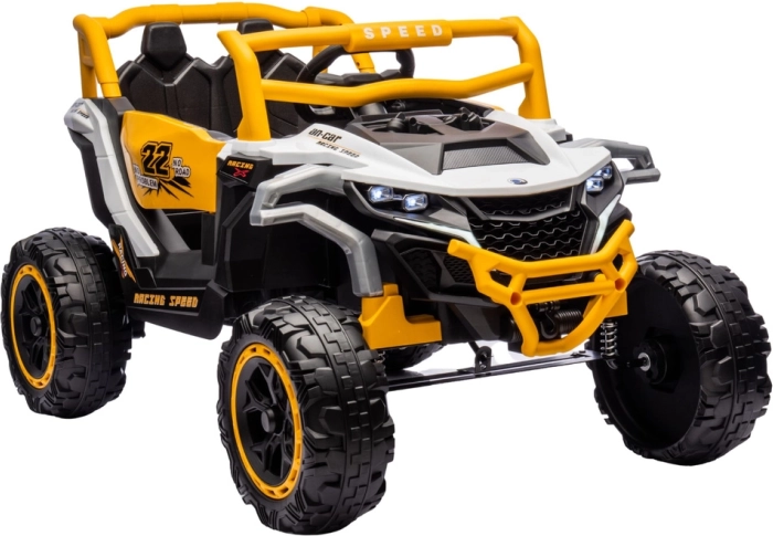 Dječji električni auto 4x4 – bijelo‑žuti terenski buggy