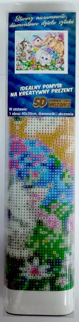 Dijamantno slikanje Mačja ekipa 30x40 cm