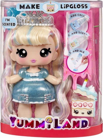 Lutka Yummiland s sjajilom za usne Callie Birthday Cake