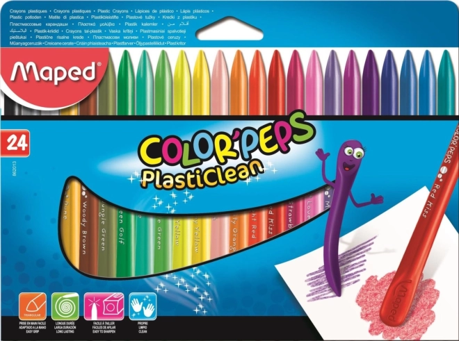 Trokutaste plastične pastele Color'Peps PlastiClean 24 kom