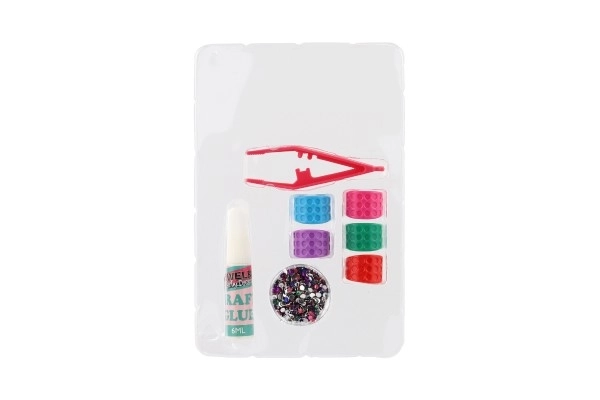 Kreativni set za prstenove od plastike u kutiji 12x21x3,5cm 12 komada u boksu