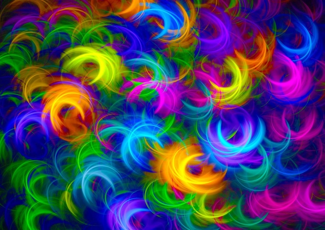 Puzzle apstraktna neonska pera 1000 dijelova