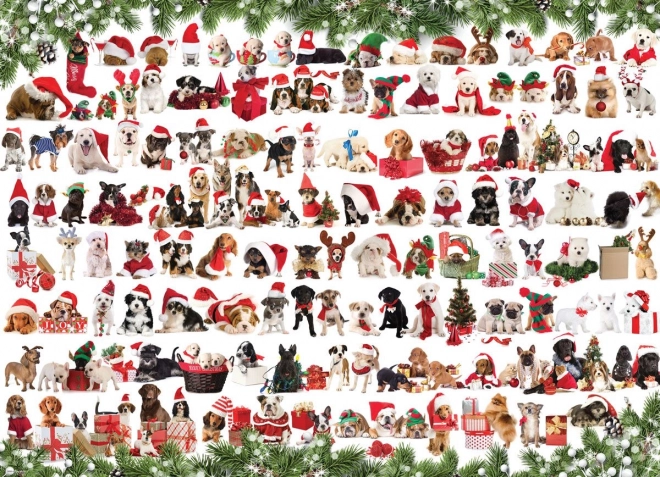 Puzzle EUROGRAPHICS Božićni psi 1000 dijelova