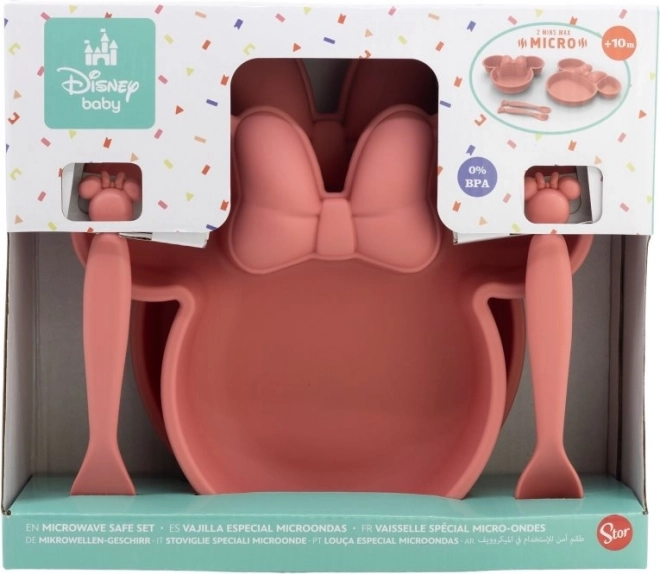Dječji set za jelo Minnie Mouse 4u1