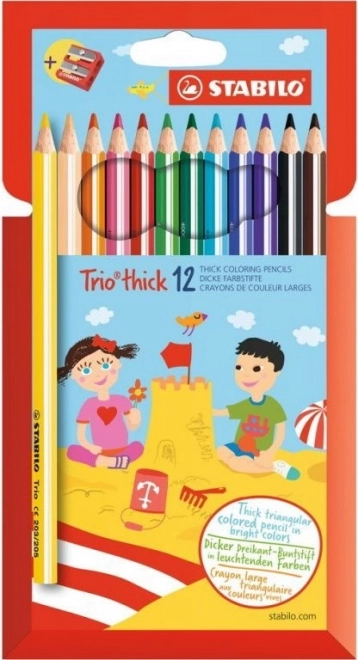 STABILO Trio debeli set 12 bojica s šililom