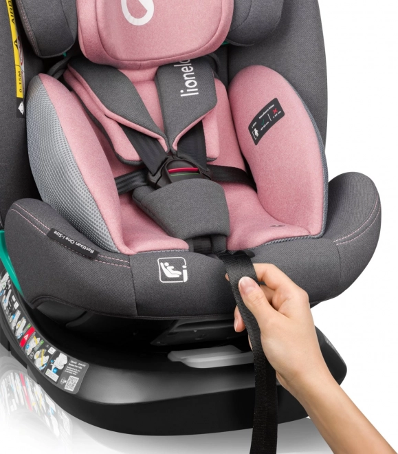 Dječja rotirajuća autosjedalica Lionelo Bastiaan i-Size Pink Rose