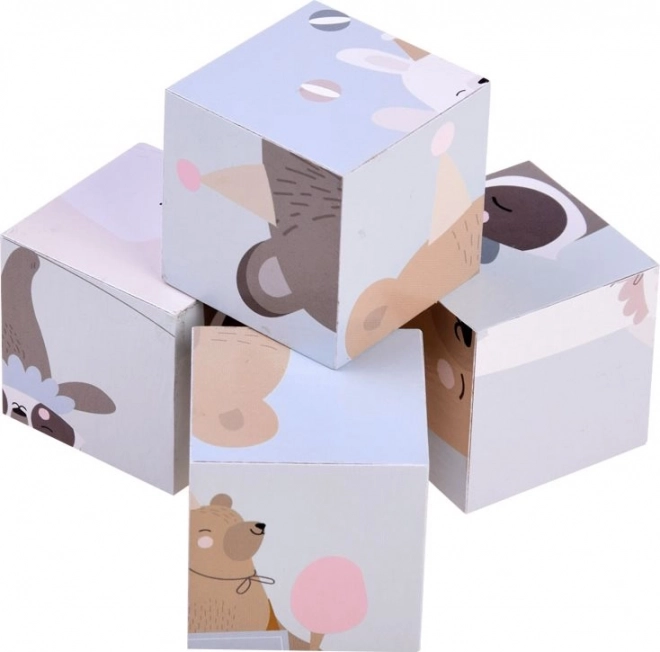 Drvene puzzle kocke sa životinjama