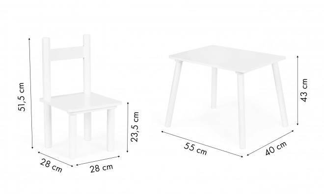 Set dječjeg namještaja Stol + 2 stolice