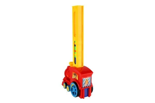 Lokomotiva/Vlak domino stavljajući plastika 16cm na baterije sa zvukom i svjetlom u kutiji 33x23,5x8cm
