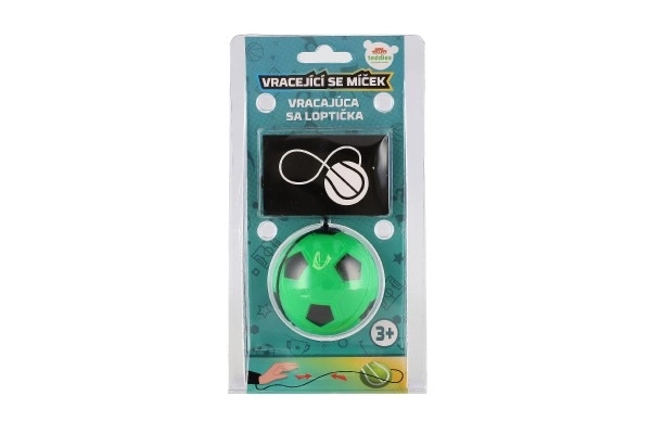 Povratna gumena lopta 6cm 4 vrste u blisteru