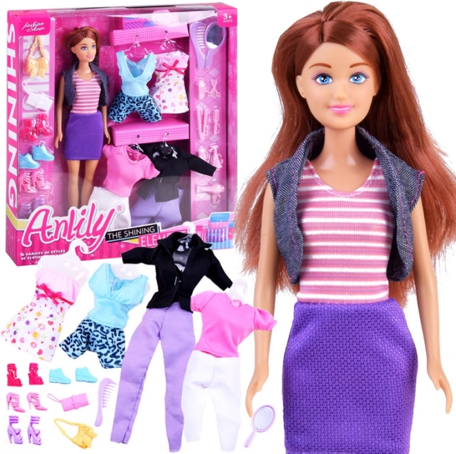 Anlily fashion lutka s odjeći, cipelama i dodacima