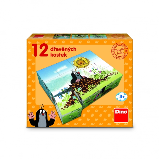 Dino Drvene kocke Krtkov rok 12 kom