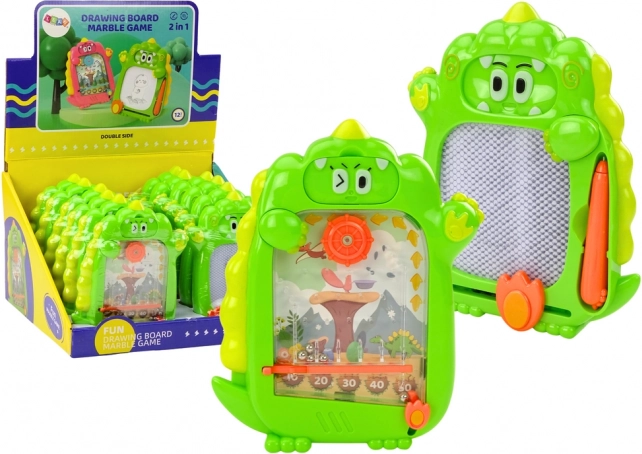 Džepna crtaća ploča 2u1 dinosaurus zelena