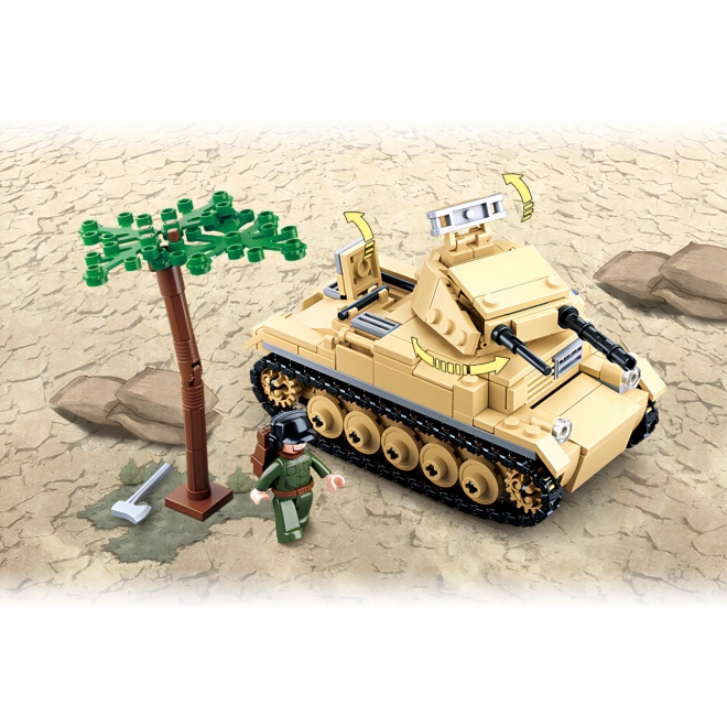 Sluban WWII M38-B0691 Njemački tenk Panzer II